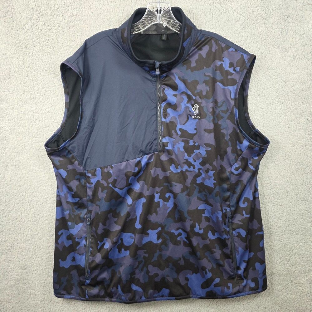 Greyson Men's Blue Camo Denali Vest Size 2XL